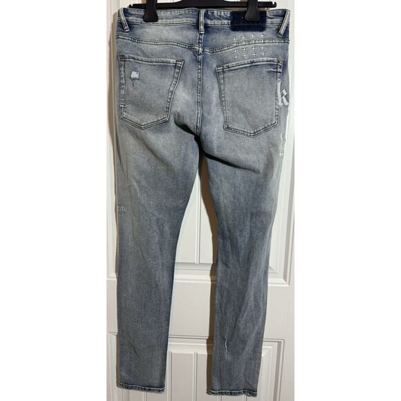 EUC Ksubi Van Winkle Kult Jean Distressed, Logo, Embroidered - Picture 3 of 15